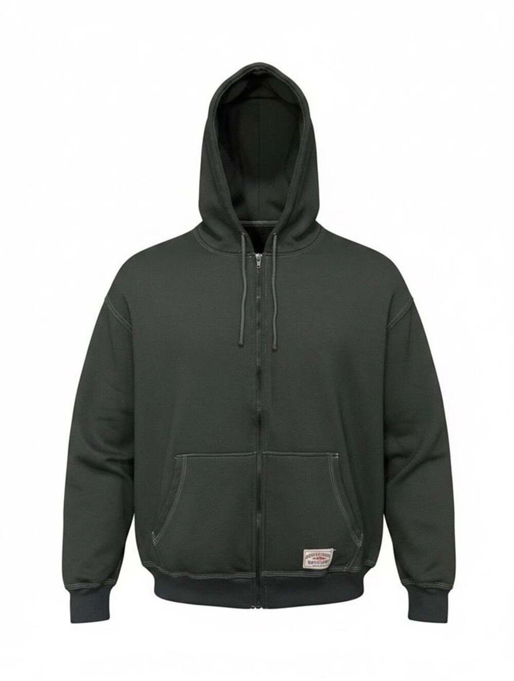 Brooklyn Cloth Workwear Men’s XL Black Full Zip Hoodie Heavyweight Contrast